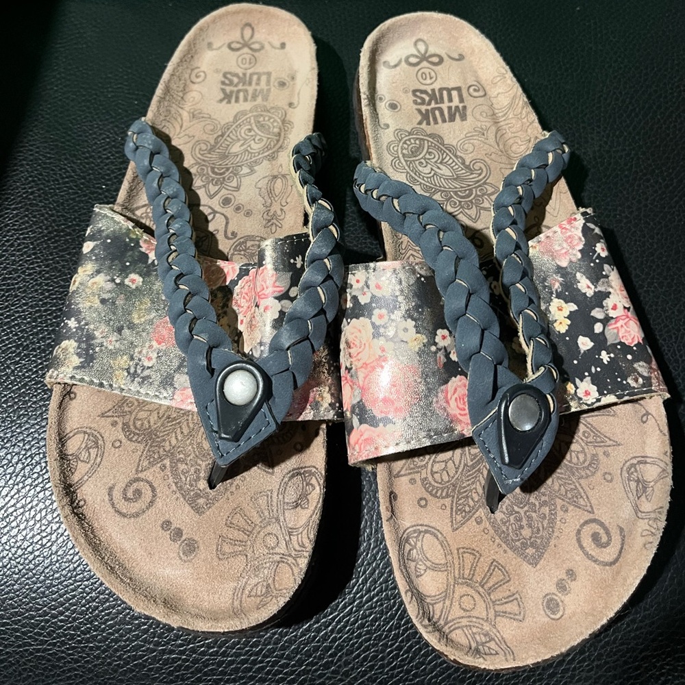Floral Braided Sandals